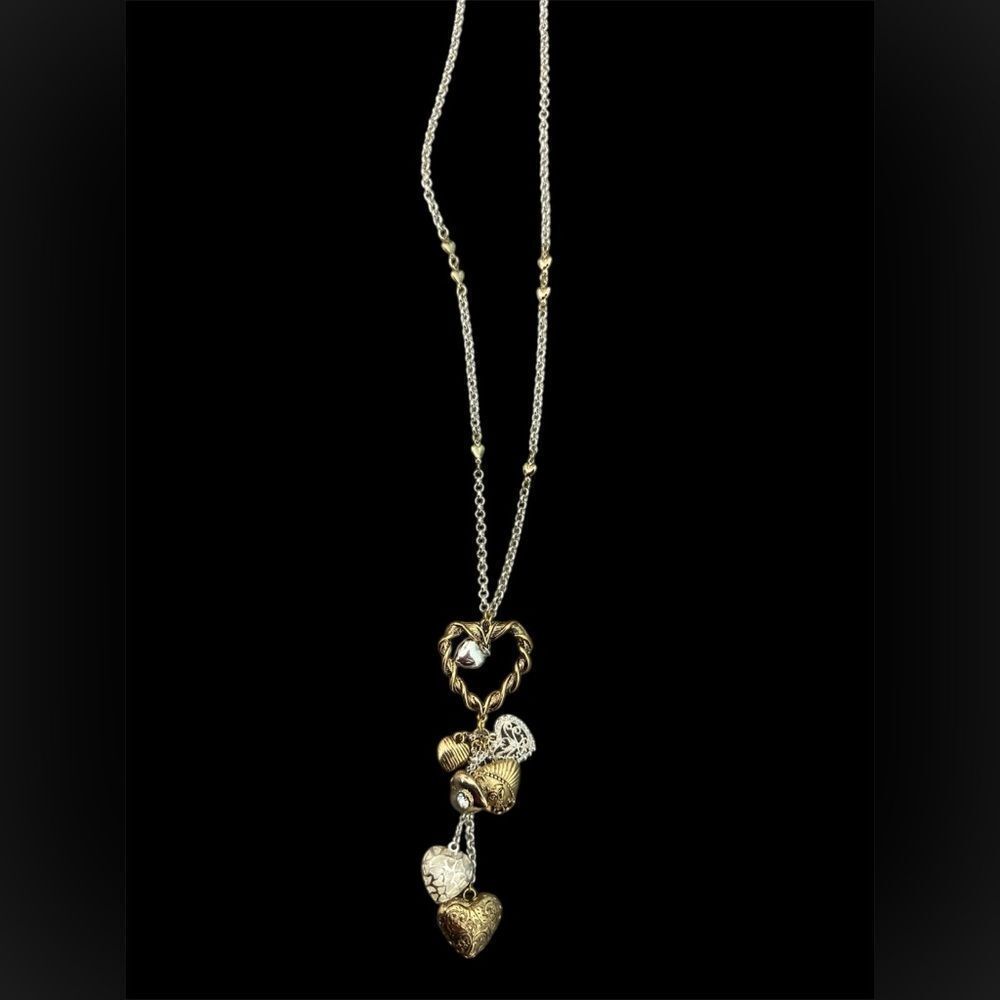 Chic Heart Pendant Necklace in Gold and Silver